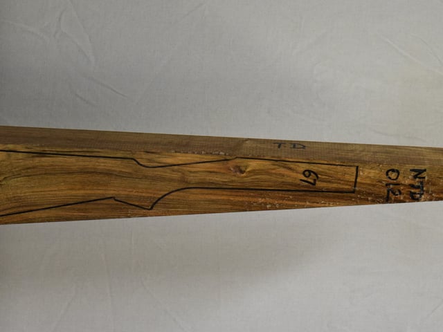 Right side of NTD 012 stockwood blank
