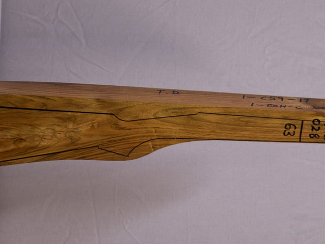 Right side of QTD 028 stockwood blank