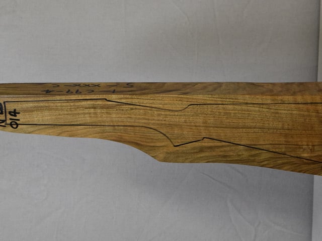 Left side of NTD 014 stockwood blank