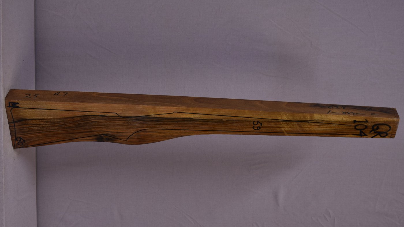 Right side of QR 104 stockwood blank