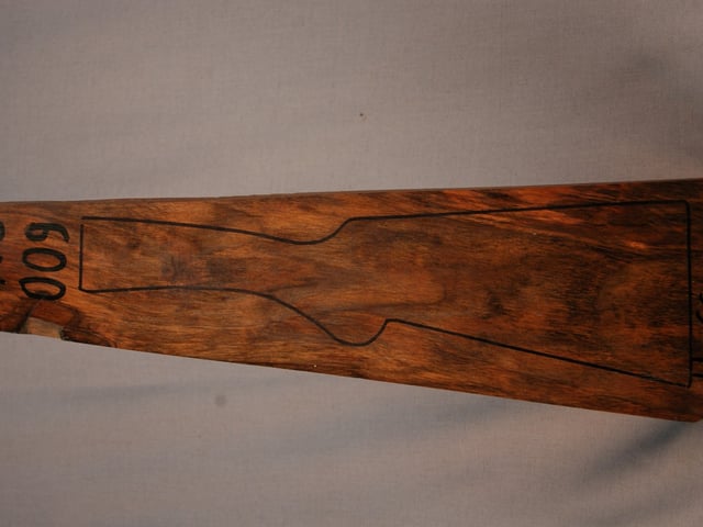 Left side of NS 009 stockwood blank