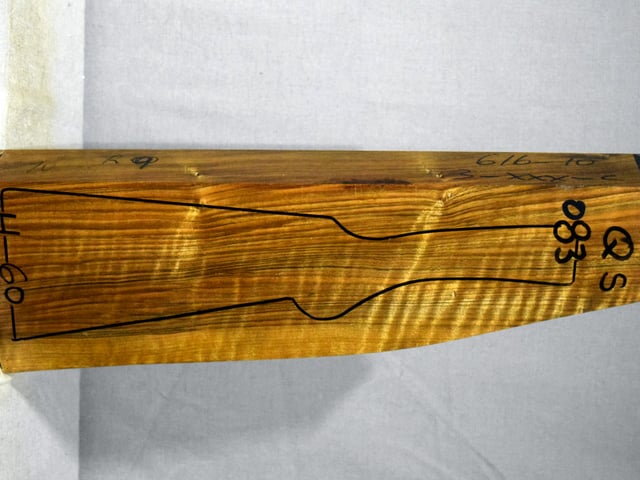 Right side of QS 083 stockwood blank