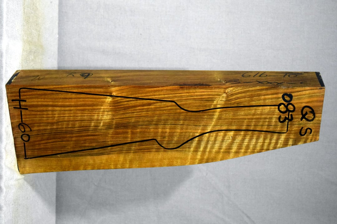 Right side of QS 083 stockwood blank