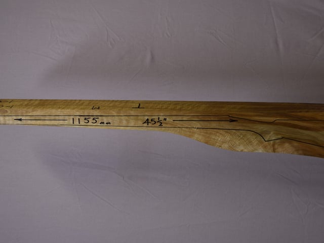 Left side of TM 004 Target stockwood blank