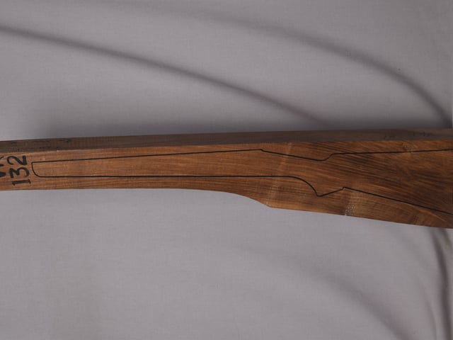 Left side of VR 132 stockwood blank