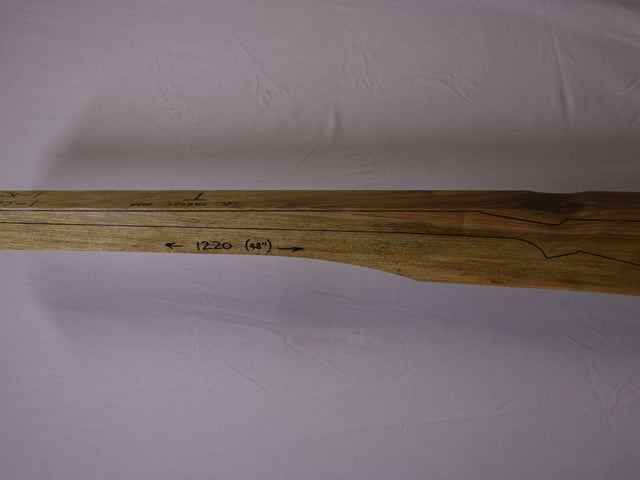 Left side of STDM 003 Target stockwood blank