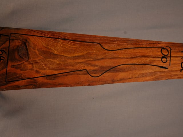 Right side of NS 001 stockwood blank