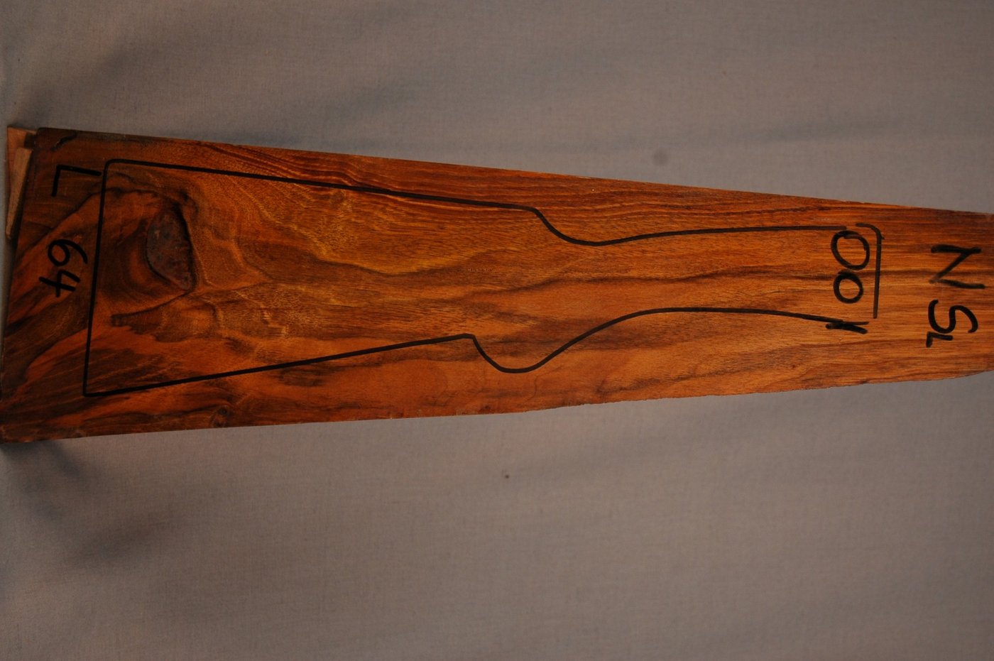 Right side of NS 001 stockwood blank