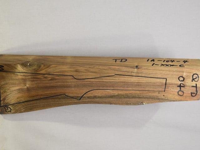 Right side of QTD 040 stockwood blank