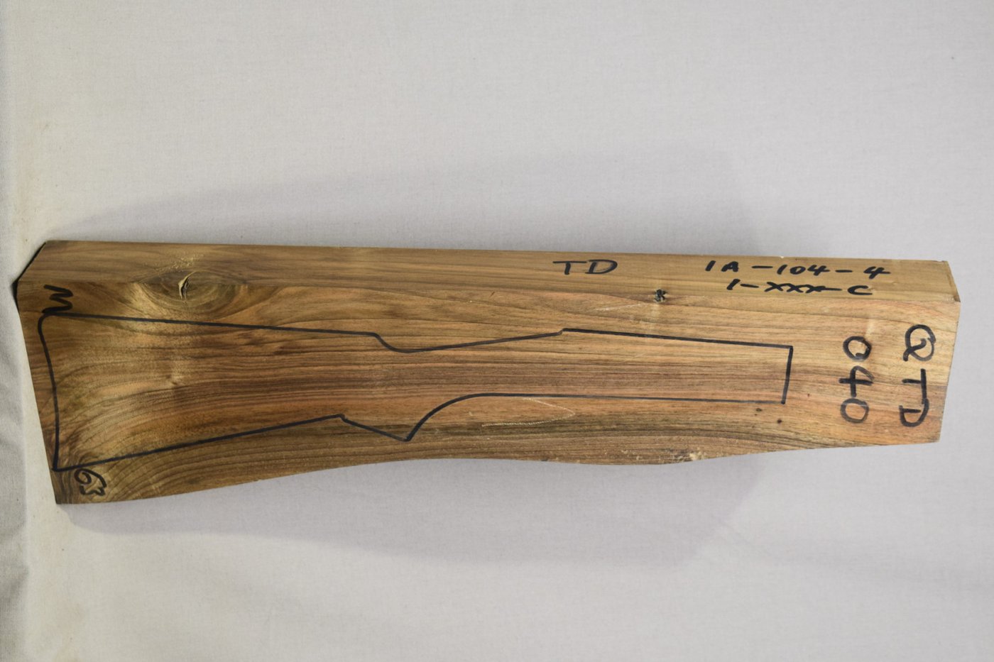 Right side of QTD 040 stockwood blank