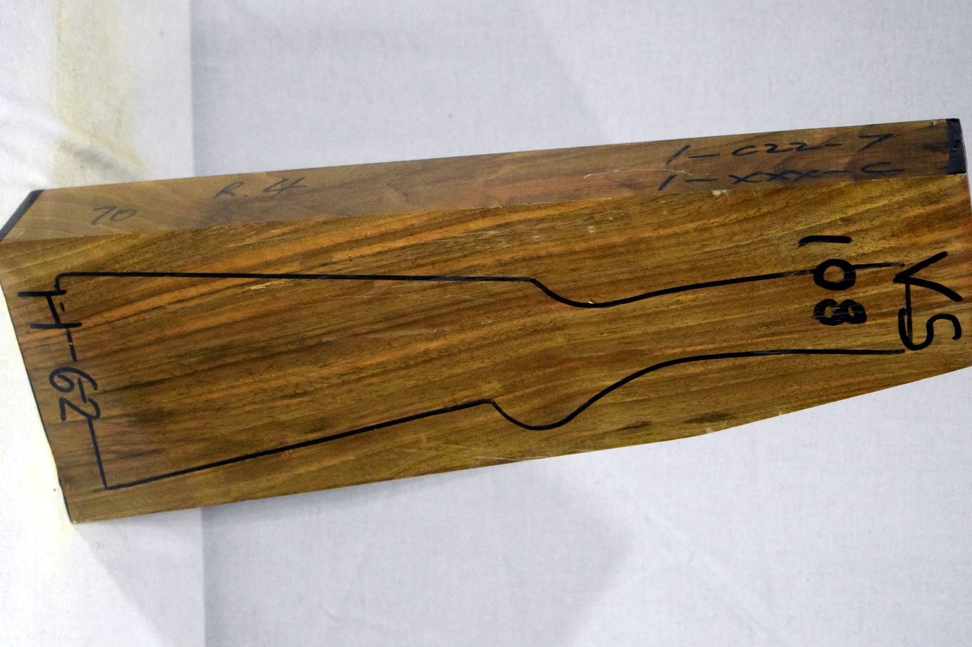 Right side of VS 108 stockwood blank