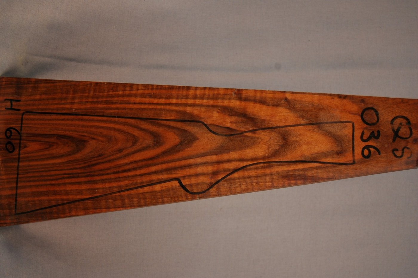 Right side of QS 036 stockwood blank