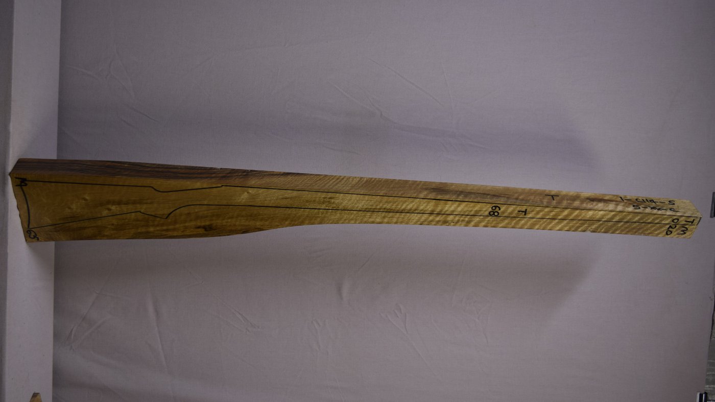 Right side of TM 020 Target stockwood blank
