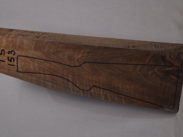 Left side of TS 153 stockwood blank