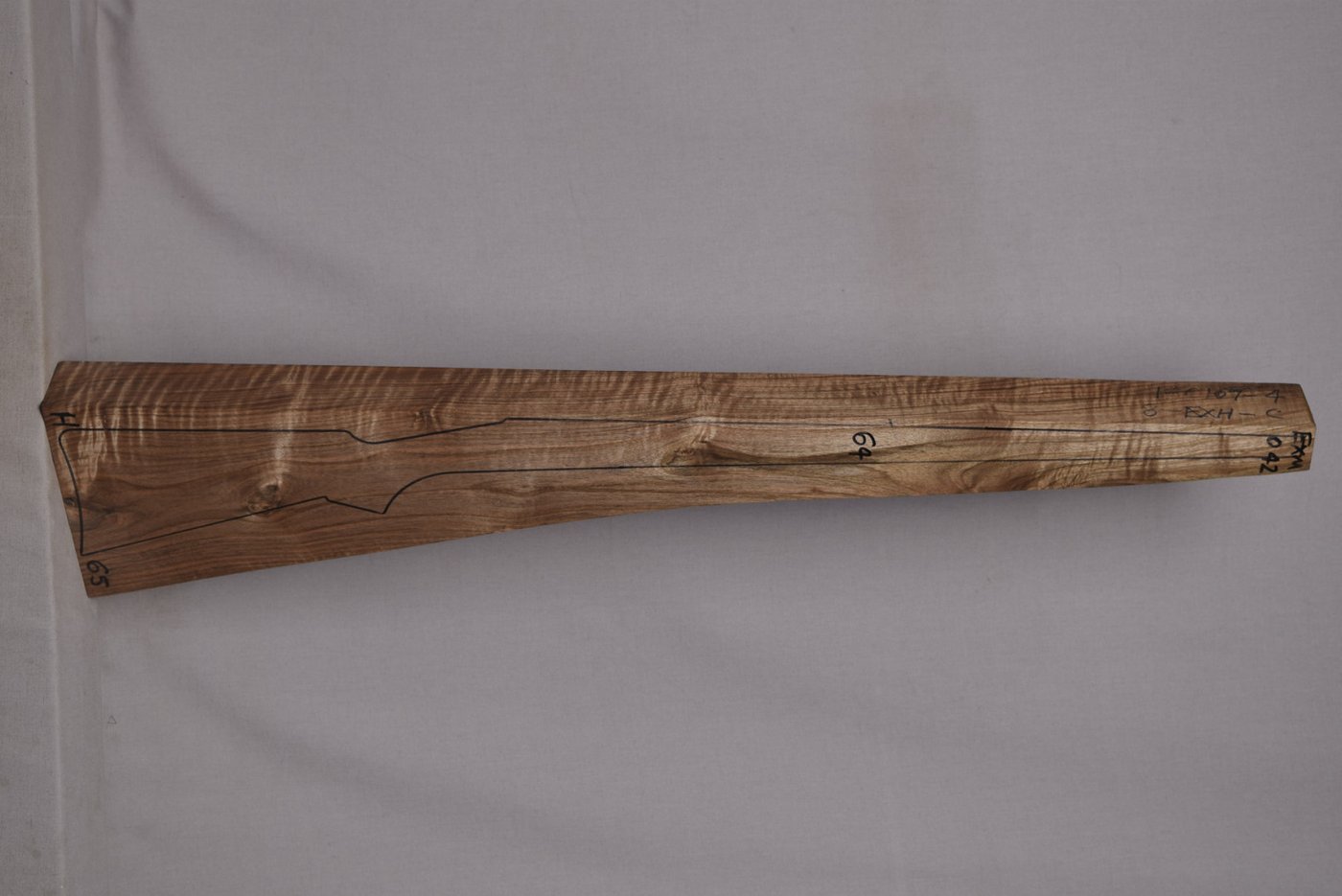 Right side of EXHM 42 stockwood blank