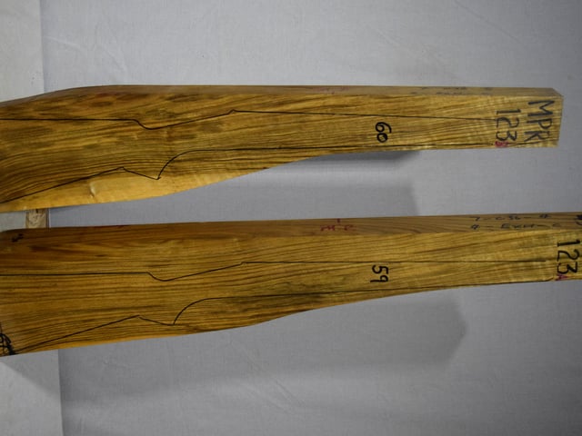 Right side of MPR 123A & 123B stockwood blank