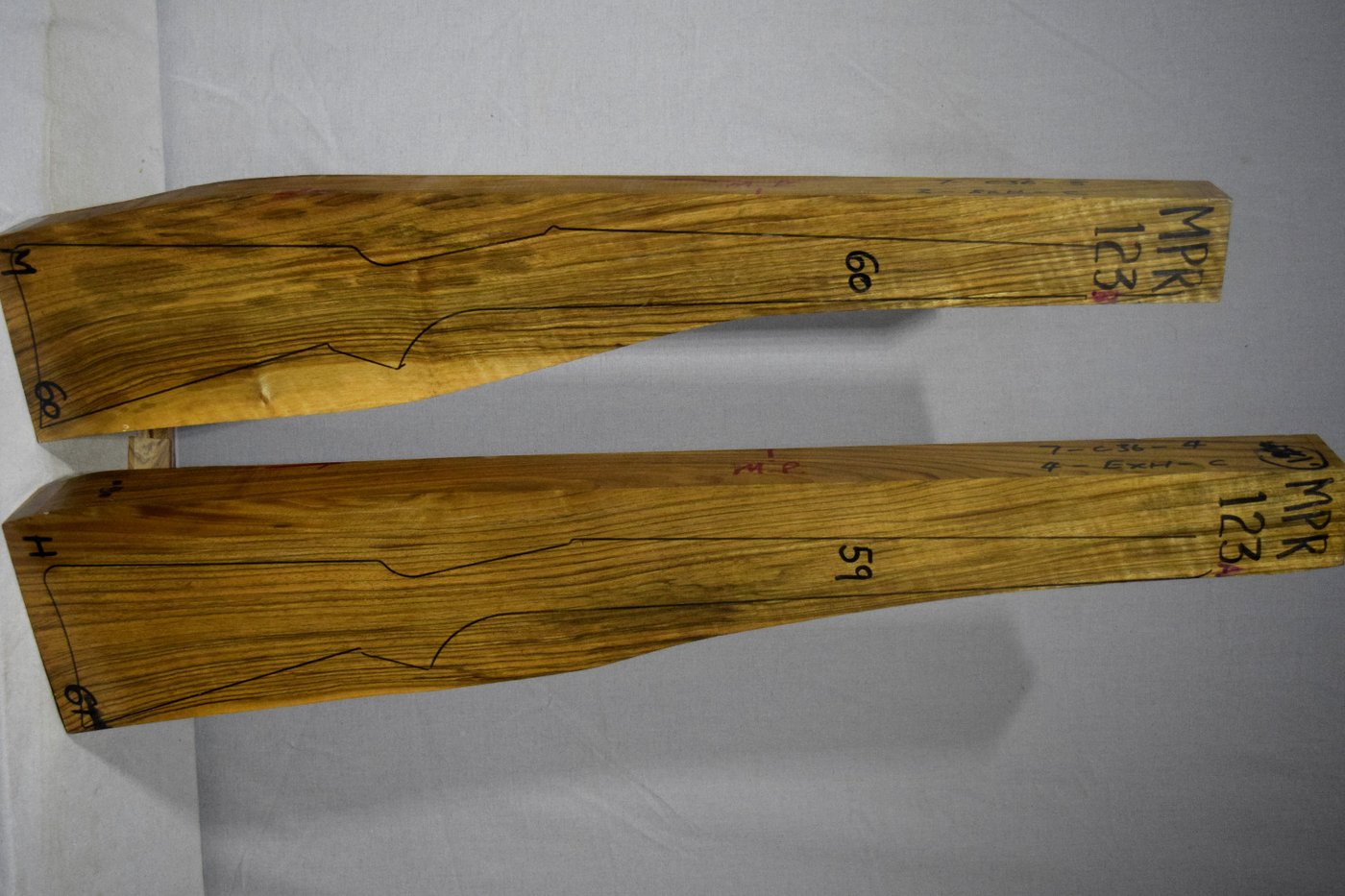 Right side of MPR 123A & 123B stockwood blank