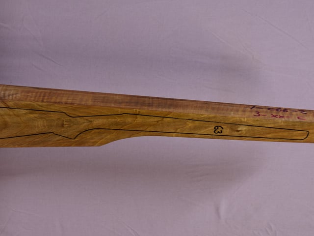 Right side of TR 86 stockwood blank