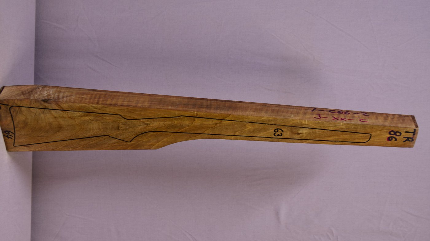 Right side of TR 86 stockwood blank