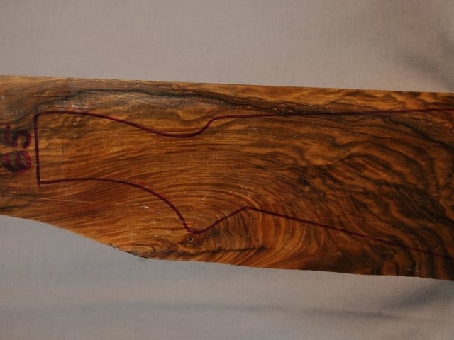 Left side of SS 65 stockwood blank