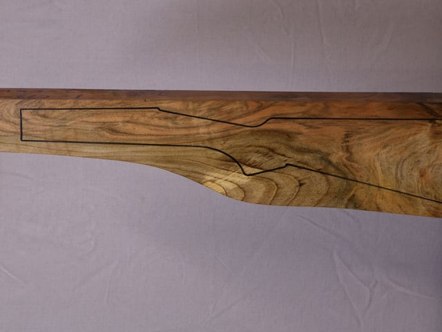 Left side of QTD 010 stockwood blank