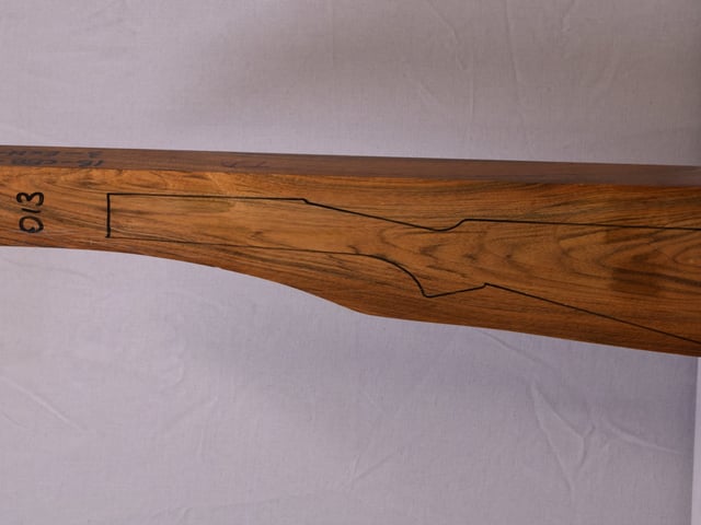 Left side of QTD 013 stockwood blank