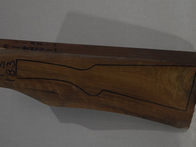 Left side of TS 183 stockwood blank