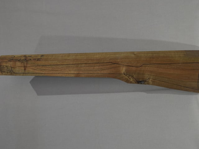 Left side of TR 382 stockwood blank