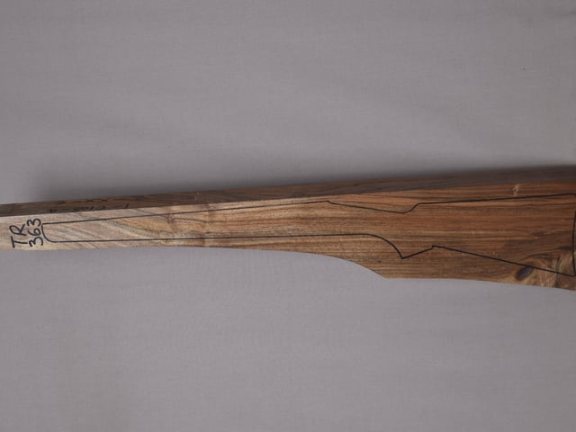 Left side of TR 363 stockwood blank
