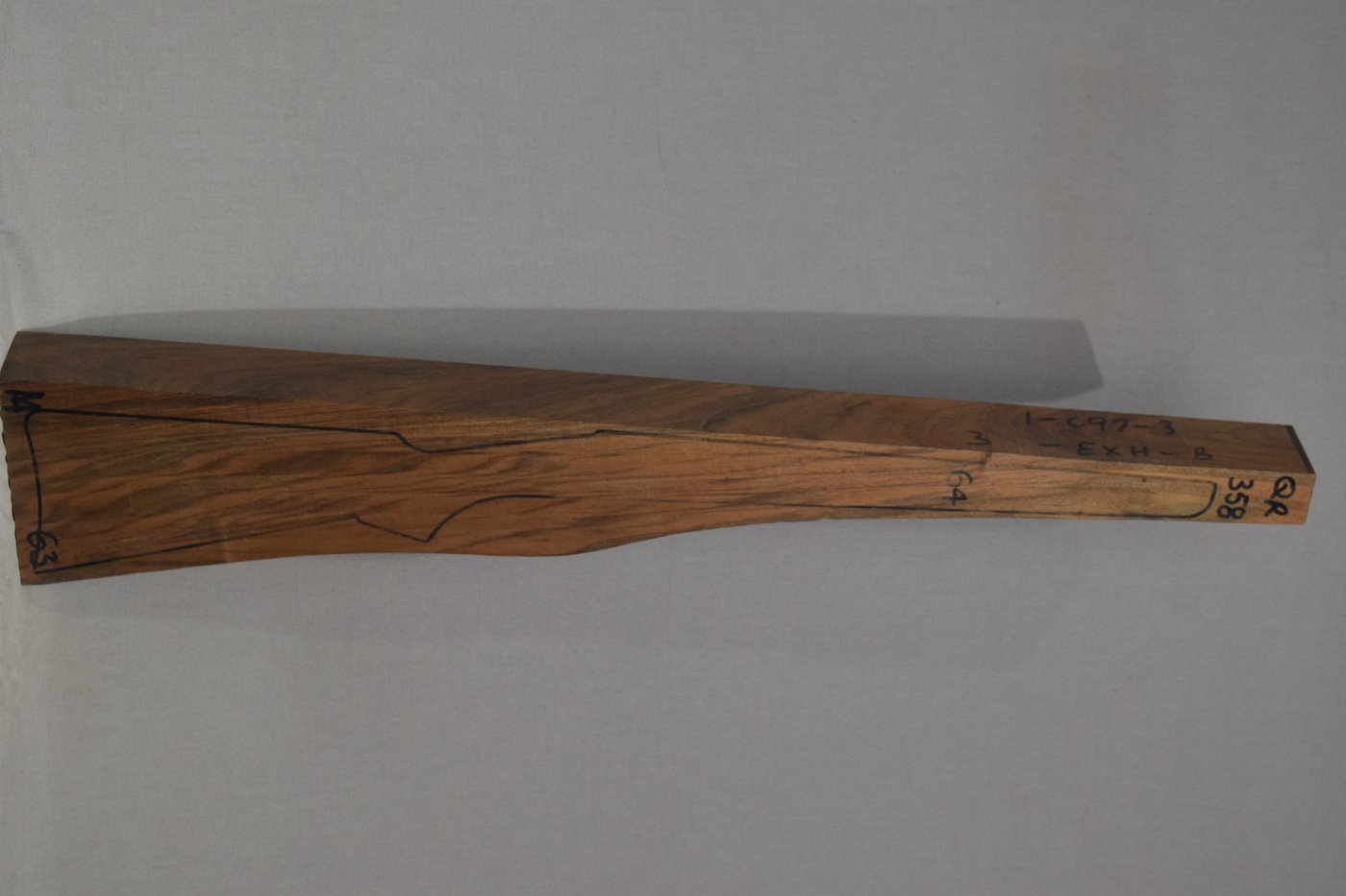 Right side of QR 358 stockwood blank