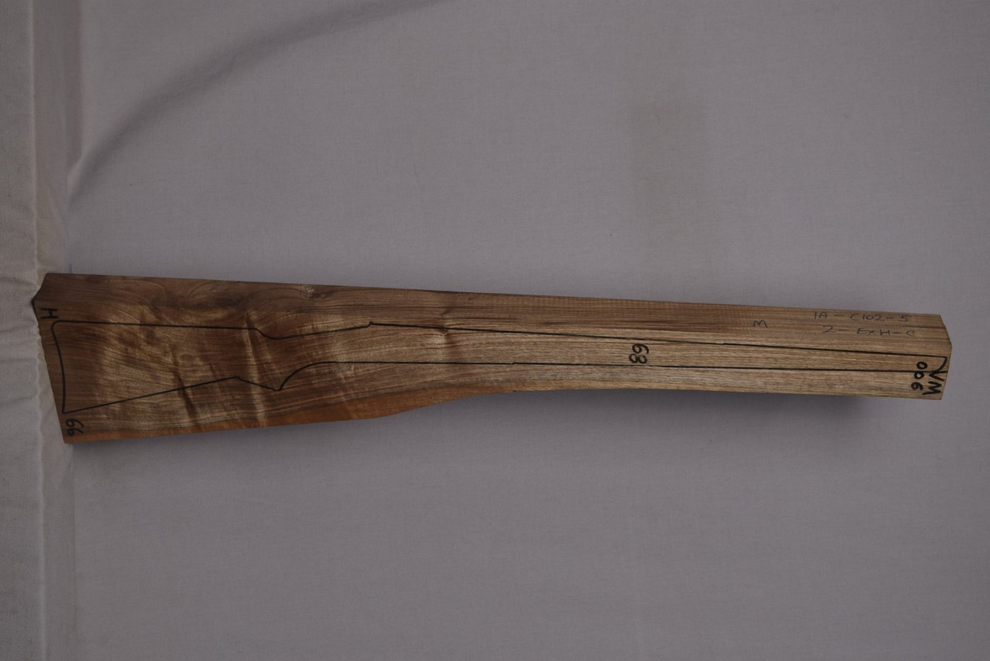 Right side of VM 006 stockwood blank