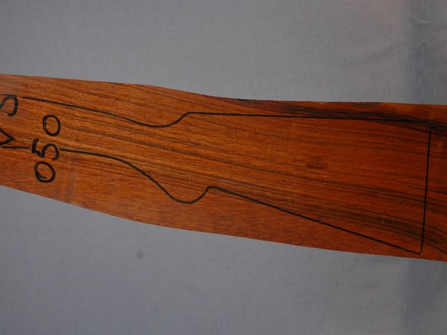 Left side of VS 050 stockwood blank