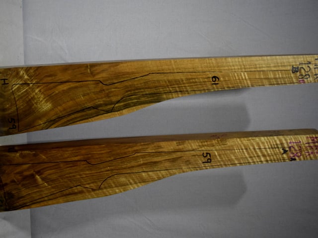 Right side of MPR 128A & 128B stockwood blank