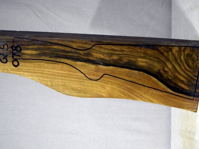 Left side of QS 078 stockwood blank