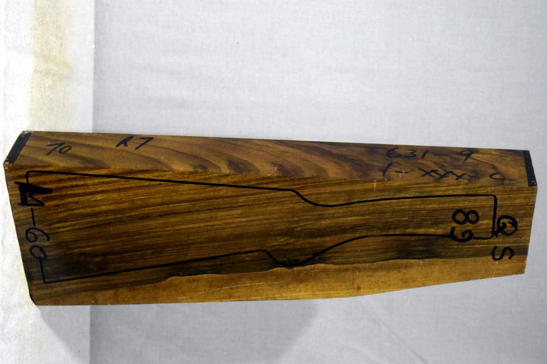 Right side of QS 089 stockwood blank