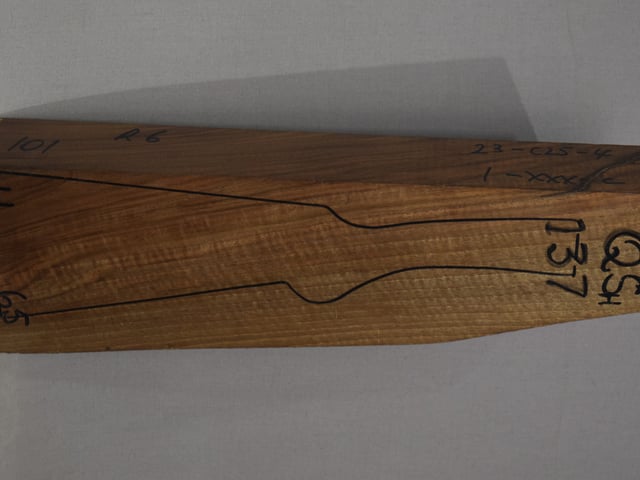 Right side of QS 137 stockwood blank