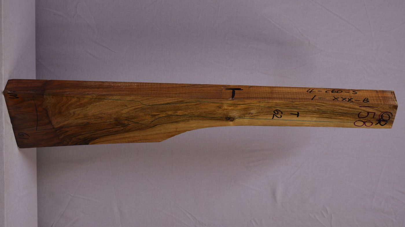 Right side of Qr 158 stockwood blank