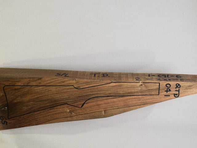 Right side of QTD 041 stockwood blank