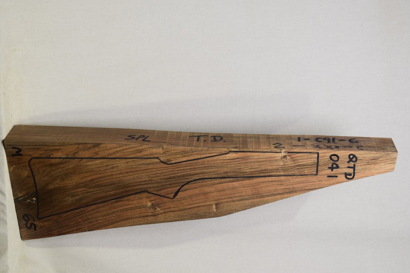 Right side of QTD 041 stockwood blank