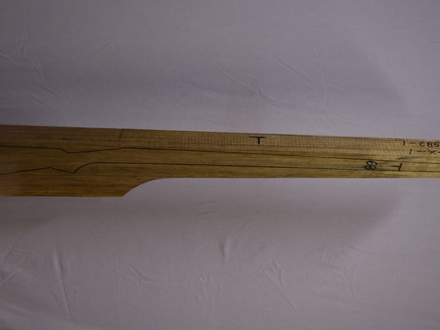 Right side of STDM 007 Target stockwood blank
