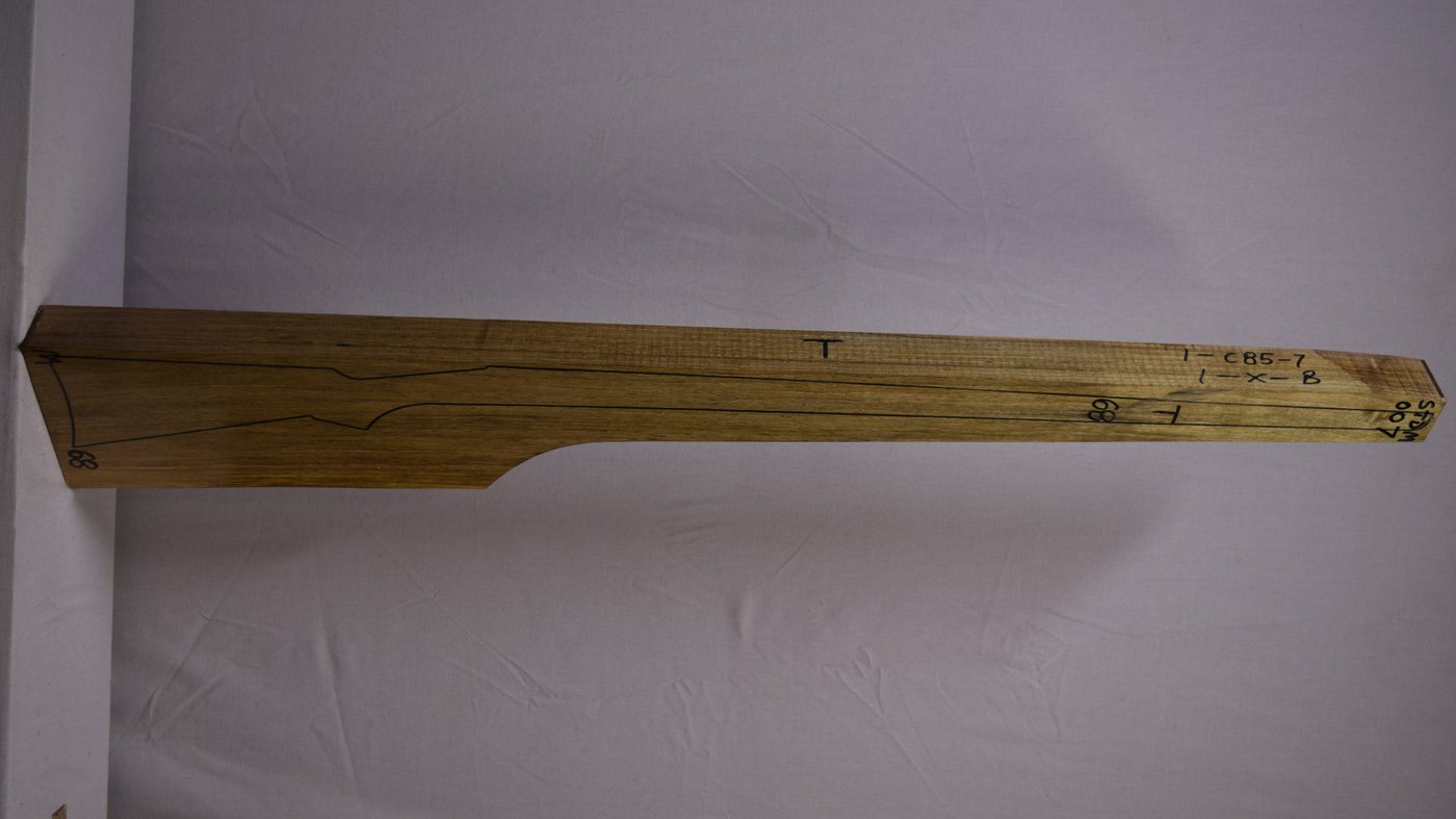 Right side of STDM 007 Target stockwood blank