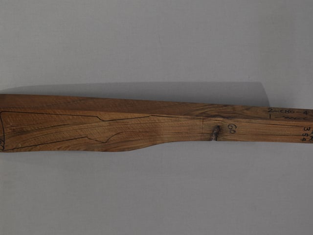 Right side of QR 354 stockwood blank