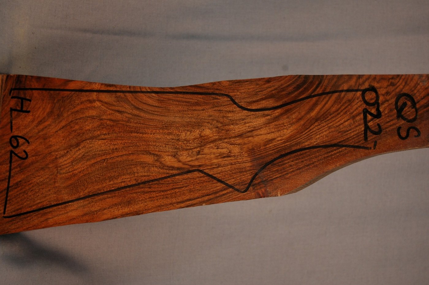 Right side of QS 022 stockwood blank