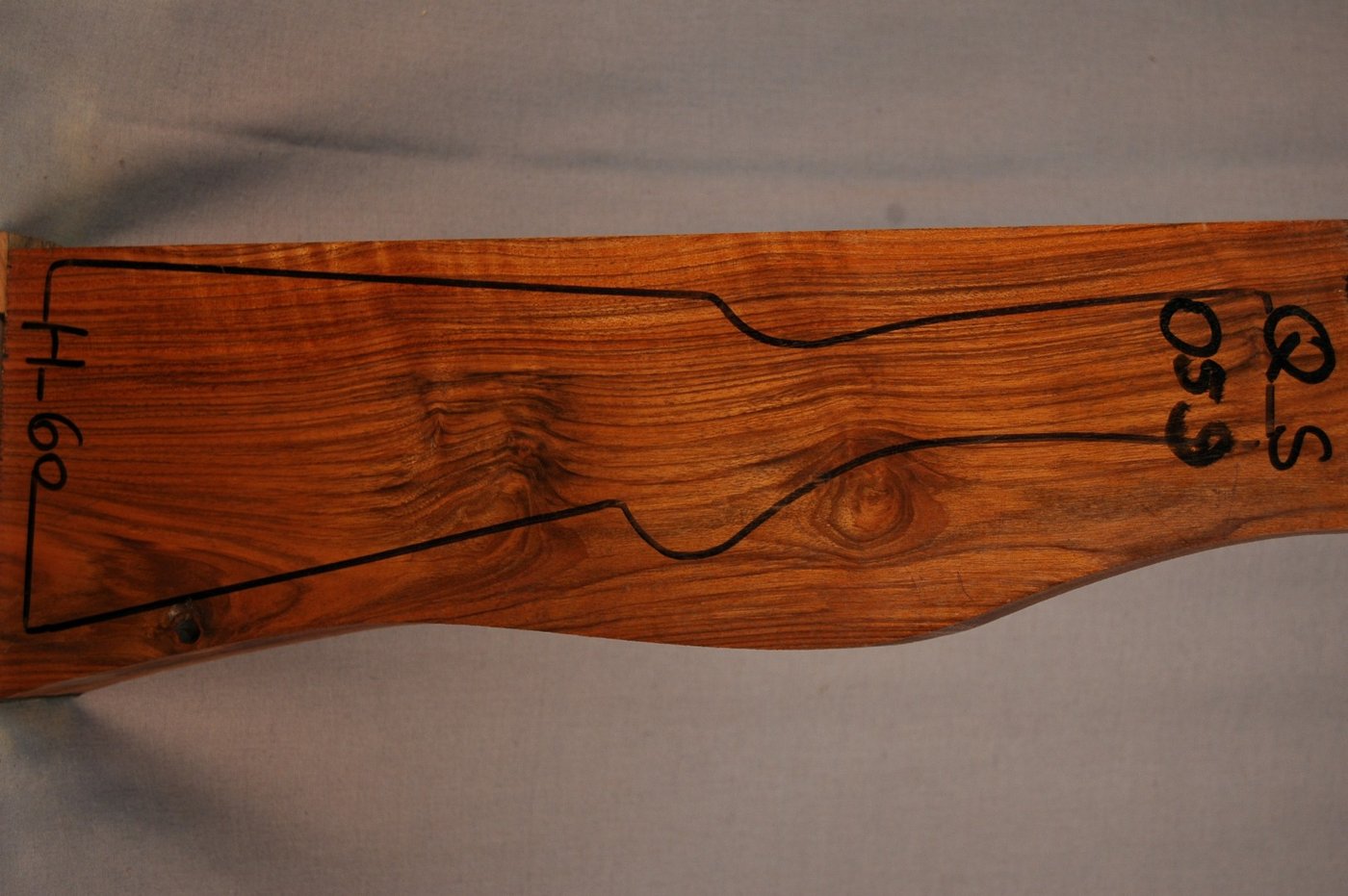 Right side of QS 059 stockwood blank