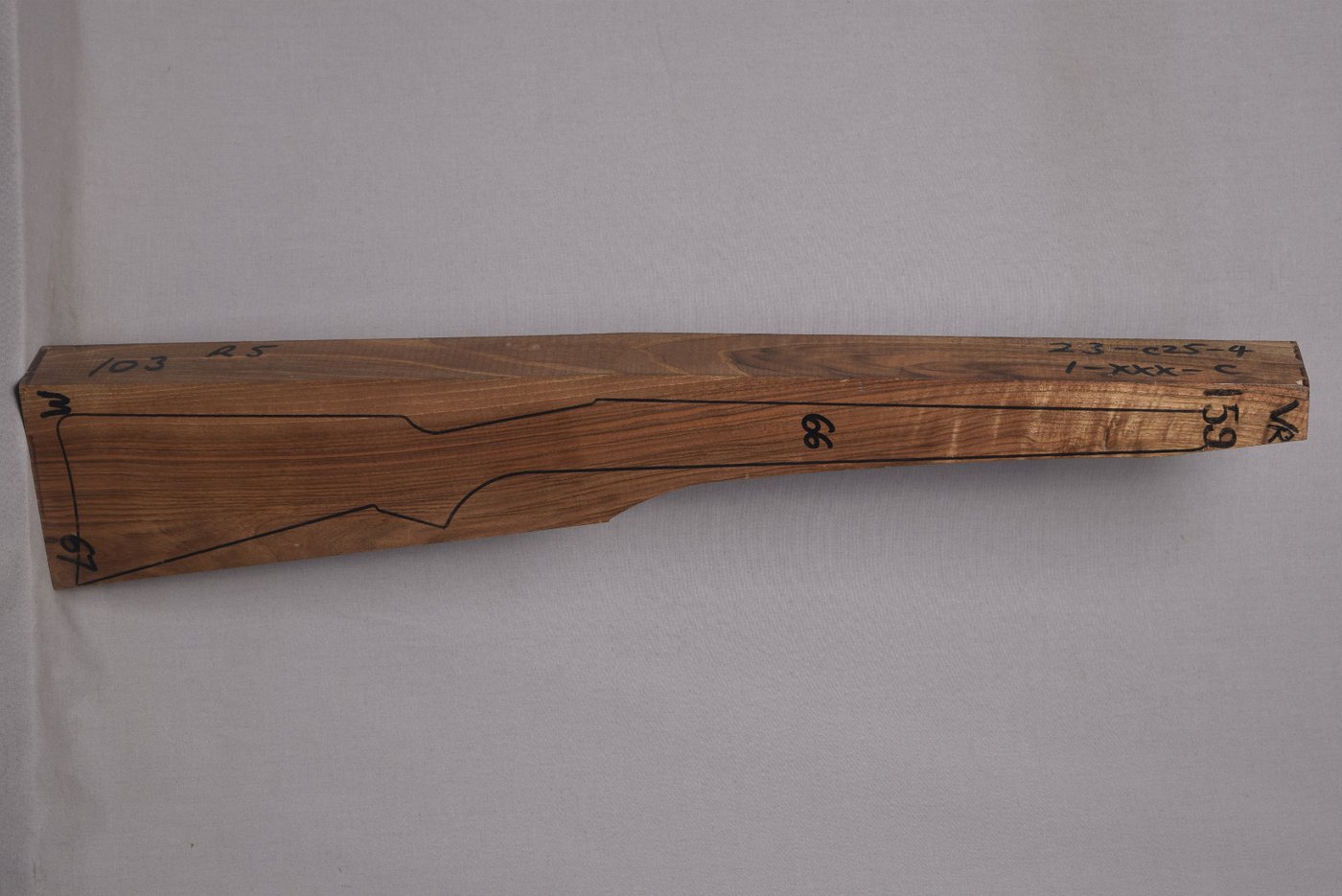 Right side of VR 159 stockwood blank