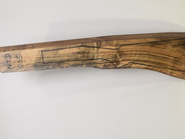 Left side of NTD 035 stockwood blank