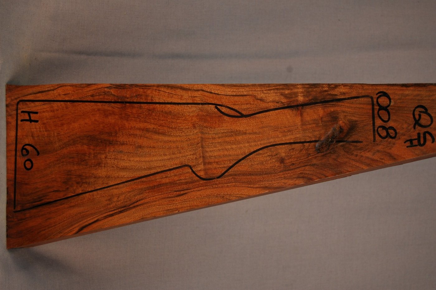 Right side of QS 008 stockwood blank