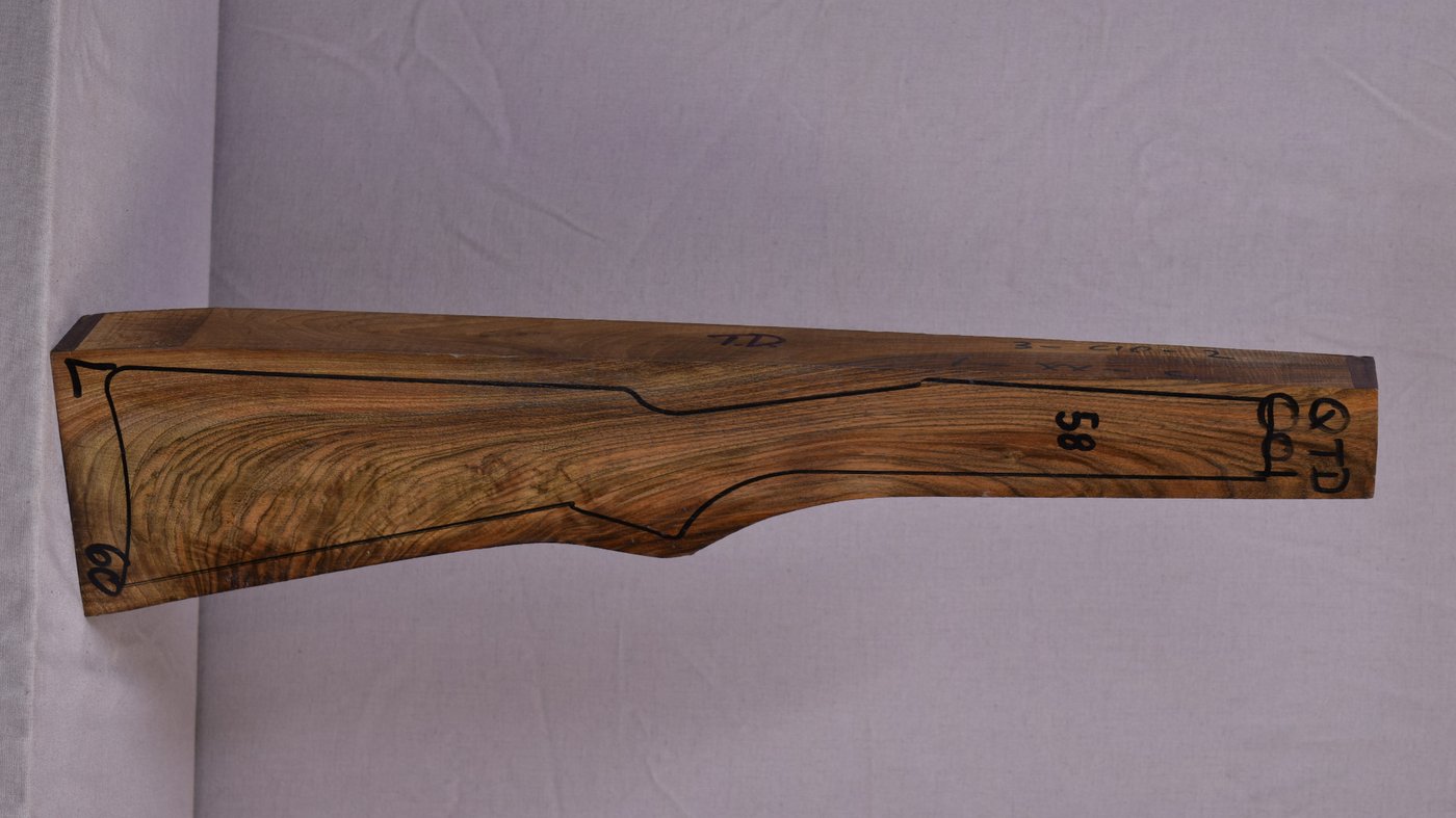 Right side of QTD 001 stockwood blank