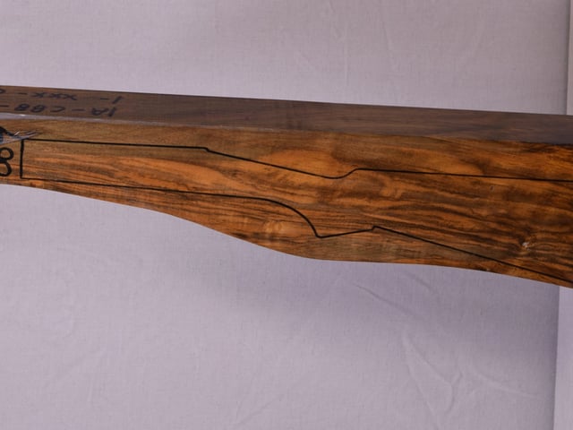 Left side of QTD 007 stockwood blank