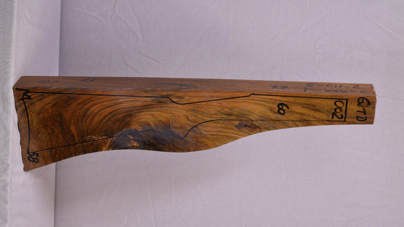 Right side of QTD 002 stockwood blank